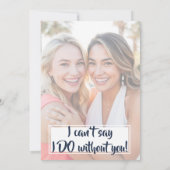 Waterverf, zult u mijn bruidsmeisje visitekaartje  aankondiging (Achterkant)