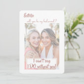 Waterverf, zult u mijn bruidsmeisje visitekaartje  aankondiging (Staand voorkant)