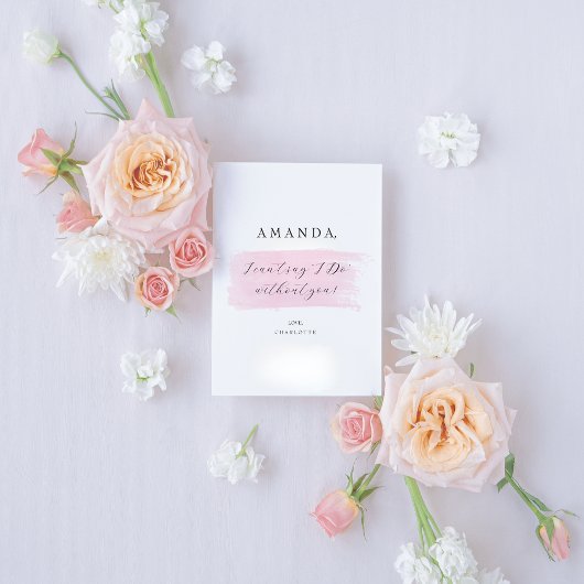 Waterverf, zult u mijn bruidsmeisje visitekaartje  kaart