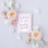 Waterverf, zult u mijn bruidsmeisje visitekaartje  kaart