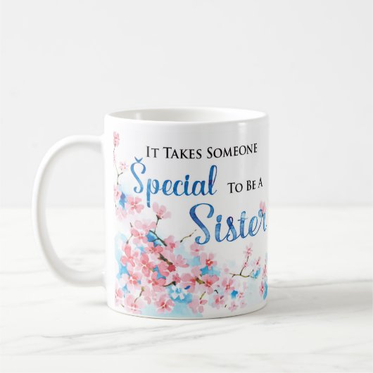 Waterverf zuster Birthday Gift Mok (Links)