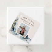 waterverf zwaait de kust op, behalve de datumfoto  bedankjes labels (In situ)