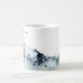 waterverf zwaait de kust op met de datumfoto koffiemok (Center)