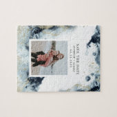 waterverf zwaait de kust op met de datumfoto legpuzzel (Horizontaal)