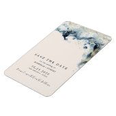 Waterverf zwaait gouden bruiloft met de date magne magneet (Linkerzijde)