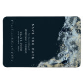 Waterverf zwaait gouden bruiloft met de date magne magneet (Horizontaal)