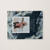 waterverf zwaait kust op met foto jigsa legpuzzel (Horizontaal)