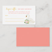 Waterverf Zwaan Baby shower Luier Raffle Informatiekaartje (Voorkant / Achterkant)