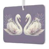 Waterverf zwaan met lavendelbloemen luchtverfrisser (Links)