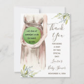 Waterverf Zwangere mam EOS Lip Balm Shower Favor Notitiekaartje (Voorkant)