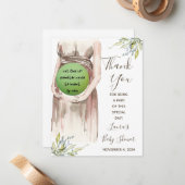 Waterverf Zwangere mam EOS Lip Balm Shower Favor Notitiekaartje (Voorkant / Achterkant in situ)