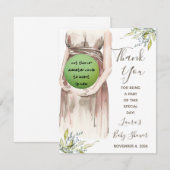 Waterverf Zwangere mam EOS Lip Balm Shower Favor Notitiekaartje (Voorkant / Achterkant)