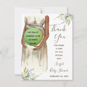 Waterverf Zwangere mam EOS Lip Balm Shower Favor Notitiekaartje