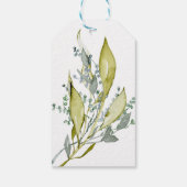 Waterverf Zwangere vrouw Baby shower Dank u wel C Cadeaulabel (Achterkant)