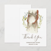 Waterverf Zwangere vrouwen Baby shower Bedankkaart (Voorkant / Achterkant)