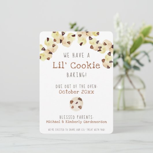 Waterverf - Zwangerschap - aankondiging (Staand voorkant)