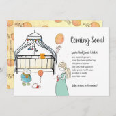 Waterverf Zwangerschap Baby baby Zwangerschap Aankondiging (Voorkant / Achterkant)