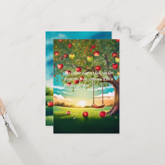 Waterverf zwangerschapsaankondiging (Voorkant / Achterkant in situ)