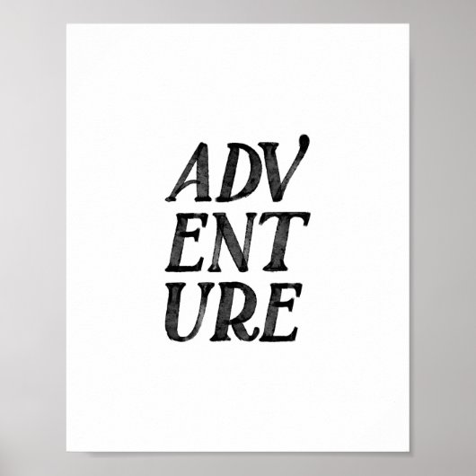 Waterverf zwart adventure print (Voorkant)