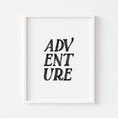Waterverf zwart adventure print