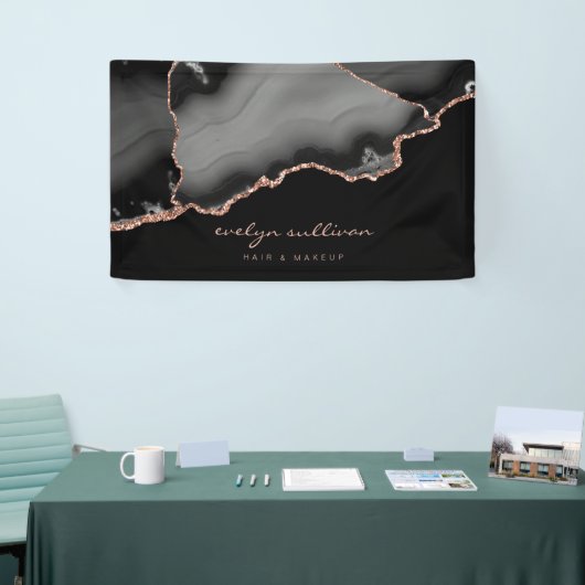 waterverf zwart agate spandoek (Beurs)