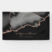 waterverf zwart agate spandoek (Horizontaal)