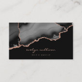 waterverf zwart agate visitekaartje (Voorkant)