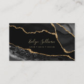 waterverf zwart agate visitekaartje (Voorkant)