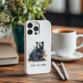 Waterverf Zwart Beer Woodland Art, op maat Case-Mate iPhone Case