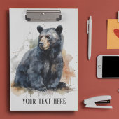 Waterverf Zwart Beer Woodland Art, op maat Klembord