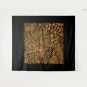 waterverf zwart bruin bloempatroon zwart, bruin wandkleed (Voorkant (horizontaal))