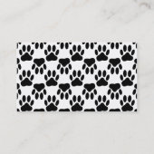 Waterverf Zwart Dog Paw Print Rood Hart Custom Visitekaartje (Achterkant)