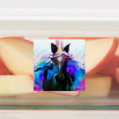 Waterverf Zwart Eenhoorn Stickers / Labels (Aangebracht)