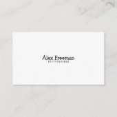 Waterverf Zwart en Bruin Vrouw Fotograaf Visitekaartje (Achterkant)