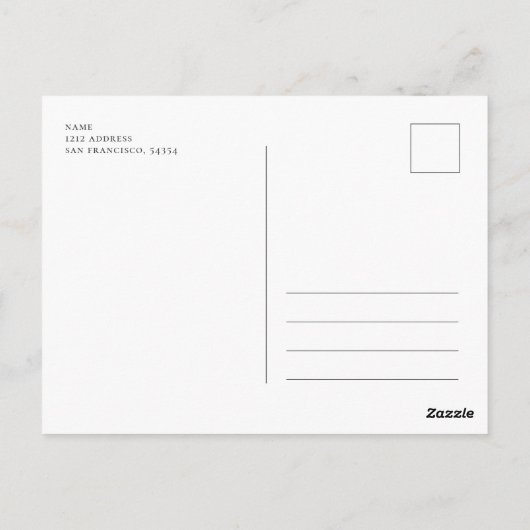 Waterverf zwart en paarse bloemen Save the Date Briefkaart (Achterkant)