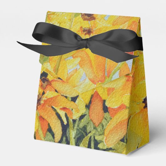 Waterverf Zwart-Eyed Susan Gift Box Bedankdoosjes (Voorkant Zijde)