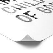 Waterverf zwart Ik ben een Kind van God print (Hoek)