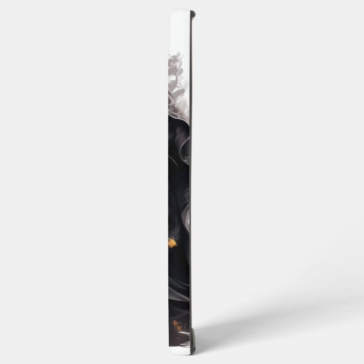 WATERVERF ZWART KITTEN GEKLEED ALS EEN HEKS SAMSUNG GALAXY HOESJE (Linkerkant)