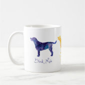 Waterverf zwart laboratorium koffiemok (Links)