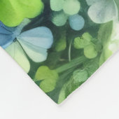 Waterverf Zwart Pommeraans Groen Shamrock Veld Fleece Deken (Hoek)