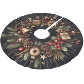 Waterverf Zwart Rustiek Kerst Motieven Vakantie Kerstboom Rok (Gekanteld)