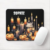 WATERVERF ZWART & SINAASAPPEL HALLOWEEN KAARSEN MUISMAT (Met muis)