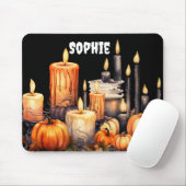 WATERVERF ZWART & SINAASAPPEL HALLOWEEN KAARSEN MUISMAT (Met muis)