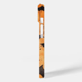 Waterverf Zwart Vleermuizen op Sinaasappel Case-Mate iPhone Case (Achterkant / Links)