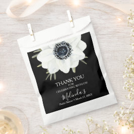 Waterverf Zwart-wit Bloemen Vrijgezellenfeest Bedankzakje