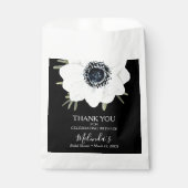 Waterverf Zwart-wit Bloemen Vrijgezellenfeest Bedankzakje (Voorkant)