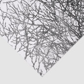 Waterverf zwart-wit boomvertakkingspatroon tissuepapier (Detail)