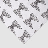 Waterverf Zwart-wit Buffel Plaid Bow Tissuepapier (Detail)
