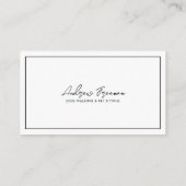 Waterverf zwart-wit Dalmatische hond lopen Visitekaartje (Achterkant)