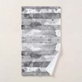 Waterverf Zwart-wit Gestreept Bad Handdoek (Handdoek)